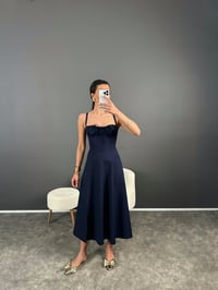 Lacivert Pinterest Viral Elbise GausELBİSEGU007275