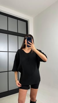 Siyah Arkası Dantel Detaylı Kazak GAUS-01091GAUSKAZAKGAUS-01091