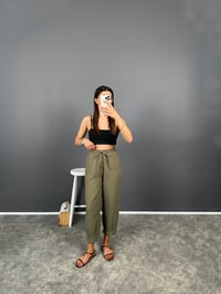 Lonsa Haki Müslin Kumaş PantolonGausPANTOLONGU008342