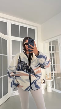 Ekru Ağaç Desenli Polar Sweatshirt GAUS-01909GAUSالسويت شيرت GAUS-01909