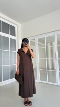 Acı Kahve Polo Yaka Basic Modal Elbise GAUS-01542GAUSELBİSEGAUS-01542
