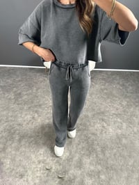La Eskitme Palazzo Pantolon Tshirt İkili TakımGausTAKIMGU004242
