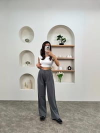 Vona Gri Beli Arkadan Lastikli PantolonGausPANTOLONGU00903577