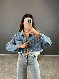 Mavi Yırtık Denim Ceket GausCEKETGU004443
