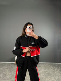 Carter Kırmızı Blok Renkli Fermuarlı Sweatshirt İkili Takım GausTAKIMGU004108