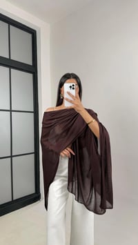 Kahve Md Muadil Tasarım Triko Pelerin GAUS-01185GAUSTRİKOGAUS-01185