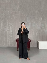 Siyah Vatkalı Ceket Pantolon Takım Gaus00079GausTAKIMGU1001183