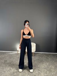 Olya Lacivert Beli Lastikli Pantolon GausPANTOLONGU004427