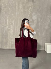 Acı Bordo Süet Astarlı Büyük Boy ÇantaBAG COLLECTIONGaus ÇantaCNT-151