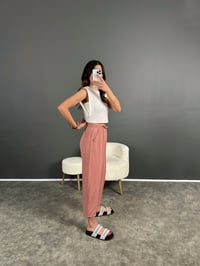 Mina Pudra Tensel Kumaş Şalvar PantolonGausPANTOLONGU004727