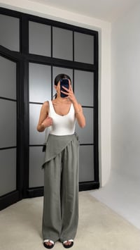 Haki Bandana Detaylı Tencel Pantolon GAUS-01424GAUSPANTOLONGAUS-01424