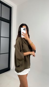 Haki Cep Detaylı Basic Tencel Gömlek Gaus00679GausGÖMLEKGU1002566
