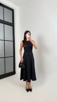 Lacivert Sıfır Kol Likralı Denim Elbise DNM01 Gaus00376GausELBİSEGU1001882