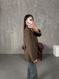 Vena Kahve Astarlı Vatkalı Blazer CeketGausCEKETGU100545