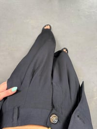 Siyah Astarlı Vatkalı Yelekli Beli Lastikli Pantolon İkili Tensel Takım Gaus00233GausTAKIMGU1001536