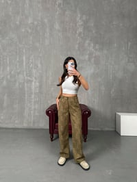 Leopar Desenli Gabardin PantolonGausPANTOLONGU100281