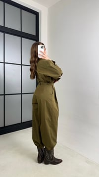 Yağ Yeşili Gömlek Paça Lastikli Pantolon İkili Takım GAUS-01114GAUSSuitsGAUS-01114