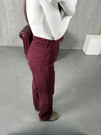 Revin Bordo ZR Model Wide Leg JeanGausDENİM PANTOLONGU10064