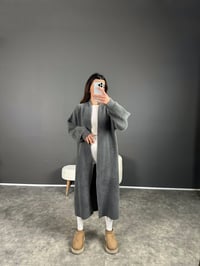 Gri Premium Sakallı Uzun HırkaGausHIRKAGU004192