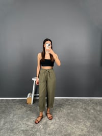 Lonsa Haki Müslin Kumaş PantolonGausPANTOLONGU008342