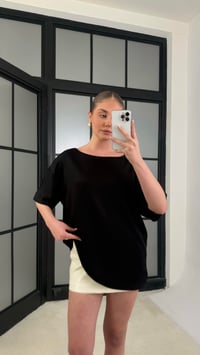 Siyah Arkası Dantel Detaylı Modal Tshirt gaus-01211GAUSTshirtgaus-01211