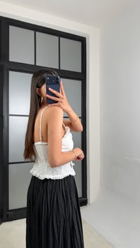 Beyaz Ayarlanabilir Askılı Bağlamalı Dantelli Atlet GAUS-01506GAUSAtletGAUS-01506