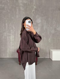 Acı Kahve Oversize Gömlek Gaus00146GausGÖMLEKGU1001340