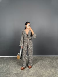 Leos Leopar Desenli Gömlek Pantolon TakımGausTAKIMGU008405