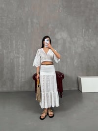 Beyaz Astarlı Fistolu Etek Gaus00058GausETEKGU1001133