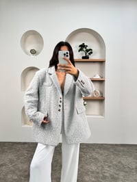 Garni Gri Kırçıklı Kaşe KabanGausKABANGU00903407