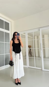 Siyah Korse Detaylı Astarlı Elbise GAUS-01658GAUSELBİSEGAUS-01658