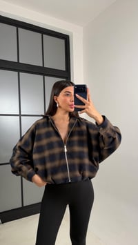 Kahve Ekoseli Astarlı Bomber Ceket GAUS-00810GAUSCEKETGAUS-00810