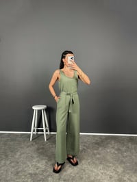 Korel Haki Keten Kemerli TulumGausTULUMGU008180