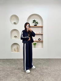Ena Lacivert Çizgili ZR Model Fermuarlı TakımGausTAKIMGU00903700