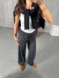 Foris Gri Beli Lastikli Cepli ZR Poliviskon PantolonGausPANTOLONGU00903950