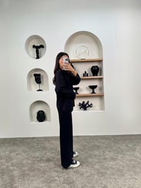 Mote Siyah Modal Kumaş İkili TakımGausTAKIMGU009008