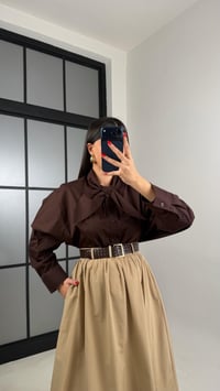 Camel Cepli Kemerli Etek GAUS-00996GAUSSkirtGAUS-00996