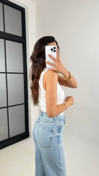 Açık Mavi Paça Katlamalı Straight Jean Gaus00636GausDenim PantsGU1002483
