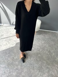 Ros Siyah Uzun Triko Elbise GausELBİSEGU002421