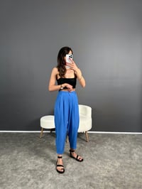 Wuud Mavi İthal Kumaş Şalvar PantolonGausPANTOLONGU007081