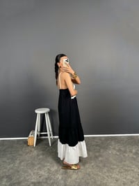 Ges Siyah Askılı Triko İşlemeli  ElbiseGausELBİSEGU008633