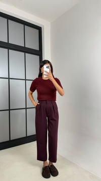 Mürdüm Cepli Kumaş Pantolon GAUS-00544GAUSPANTOLONGAUS-00544