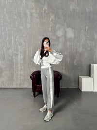 Wake Beyaz Gri Pinterest Şardonsuz Üç İplik TakımGausTAKIMGU00903982