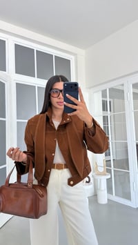 Taba Vatkalı Astarlı Fular Detaylı Premium Ceket GAUS-02045 GAUS-02046GAUSJacketsGAUS-02046