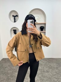 ZR Camel Astarlı Cepli Muadil CeketGausCEKETGU008948