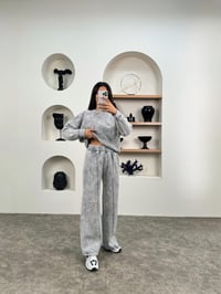 Perla Gri Eskitme Yıkamalı İkili TakımGausTAKIMGU0090332