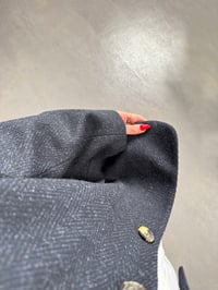 Dany Siyah Lacivert Çizgili Astarlı Kaşe Blazer CeketGausCEKETGU100571