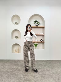 Regan Bej Leoparlı Önden Bağlamalı PantolonGausPANTOLONGU00903643