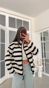 Lacivert Çizgili Polar Sweatshirt GAUS-02288 GAUS-01916GAUSSWEATSHIRTGAUS-02288