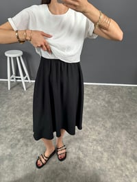 MSN Siyah Tshirt Detaylı Elbise GausELBİSEGU008175